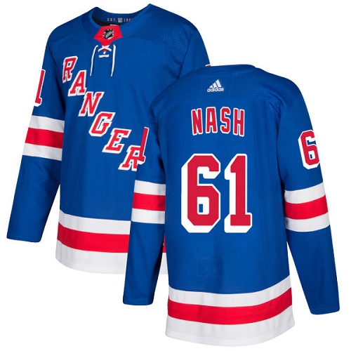 Adidas Rangers #61 Rick Nash Royal Blue Home Authentic Stitched Youth NHL Jersey